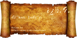 Ékes Iván névjegykártya