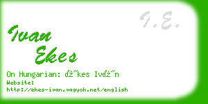 ivan ekes business card